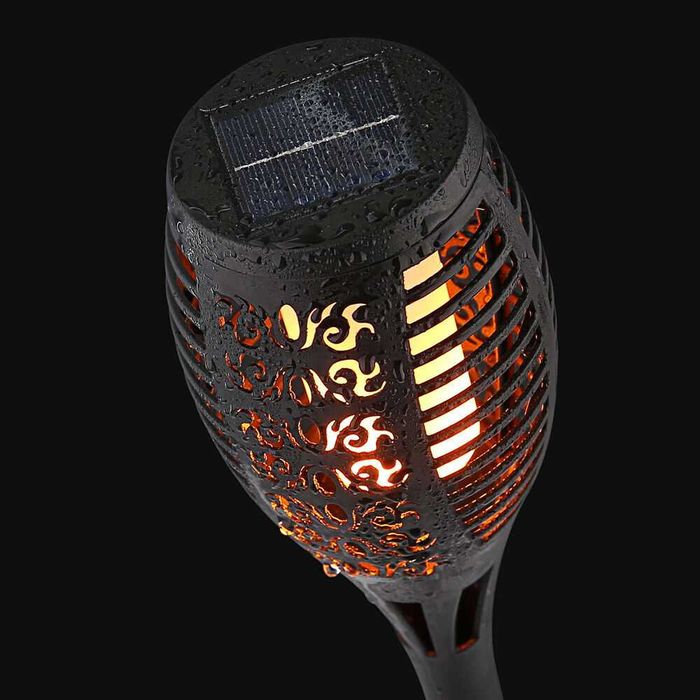 solarna lampka LED pochodnia ogrodowa