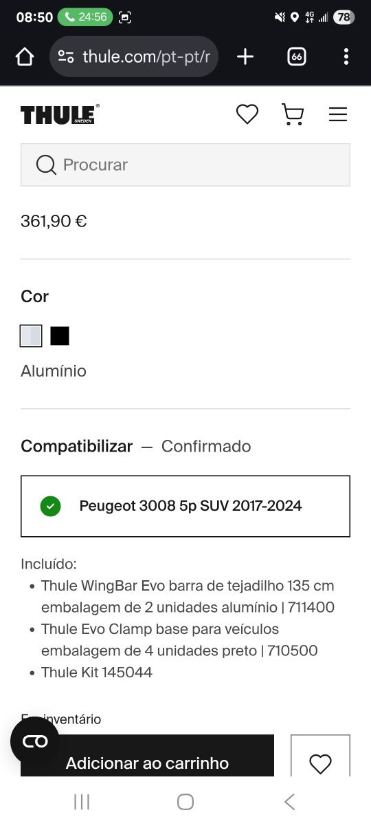 Thule 7105+ kit 145044( Peugeot 3008/5008

Kit7105.  100€
Kit14