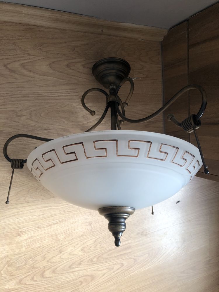 Lampa 2 żarówki górna sufitowa szklana kinkiet