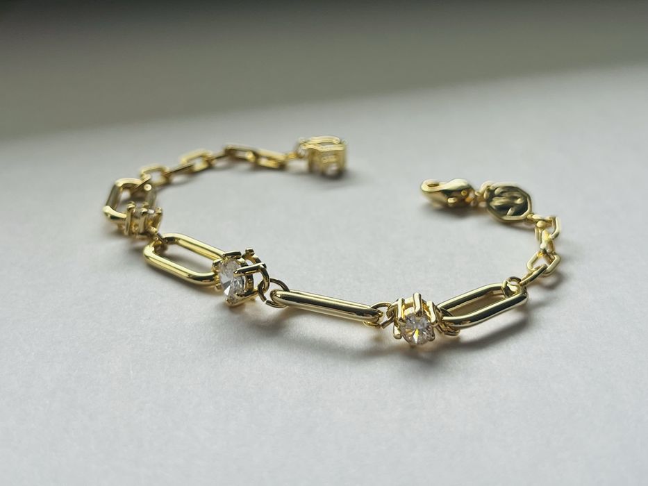 Nowa srebrna bransoletka swarovski