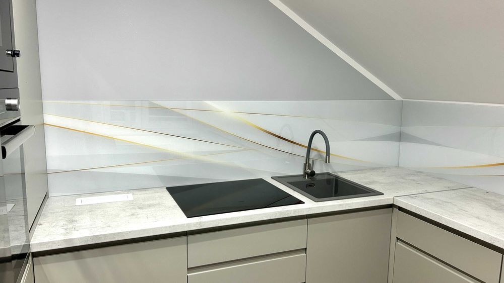 Panele szklane LACOBEL do kuchni, szkło hartowane.