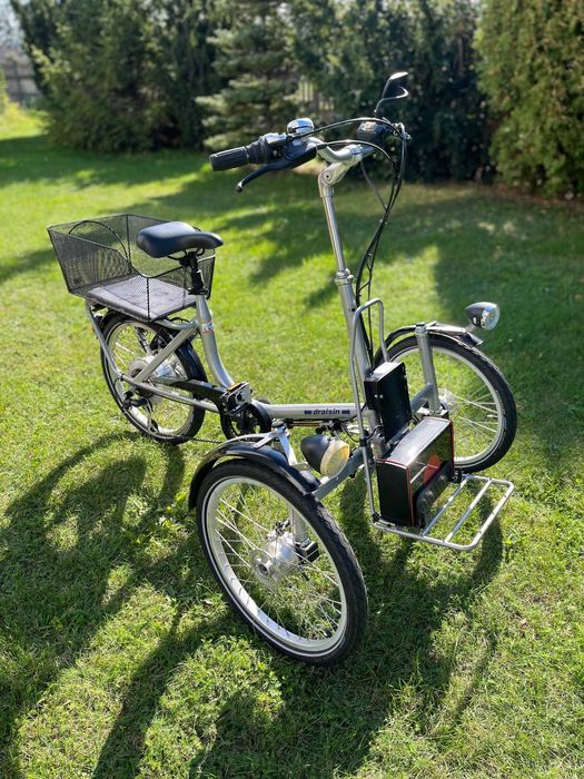 Rower elektryczny trzykołowy Draisin dla Seniora Inwalidzki Trójkołowy