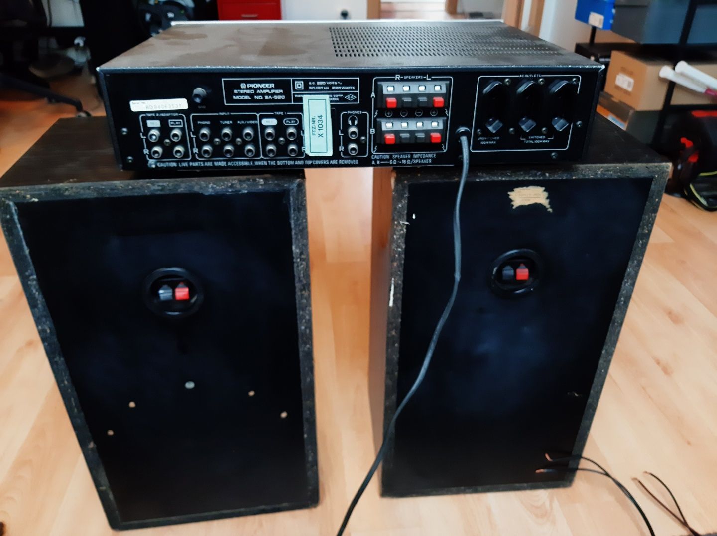 Wzmacniacz Pioneer SA-520 Blue Line + Kolumny Kenwood