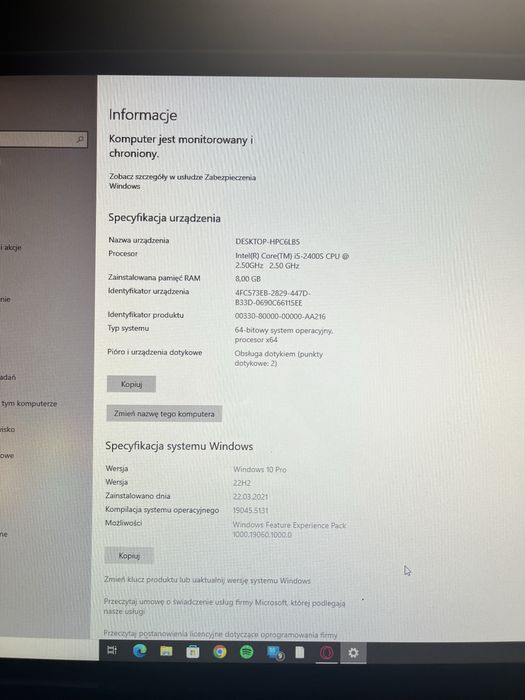 DO NIEDZIELI ZA 500ZL          Komputer 3w1 marki hp