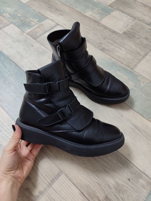 Зимові жіночі шкіряні черевики 39, жіночі ботинки, зимові полуботинки