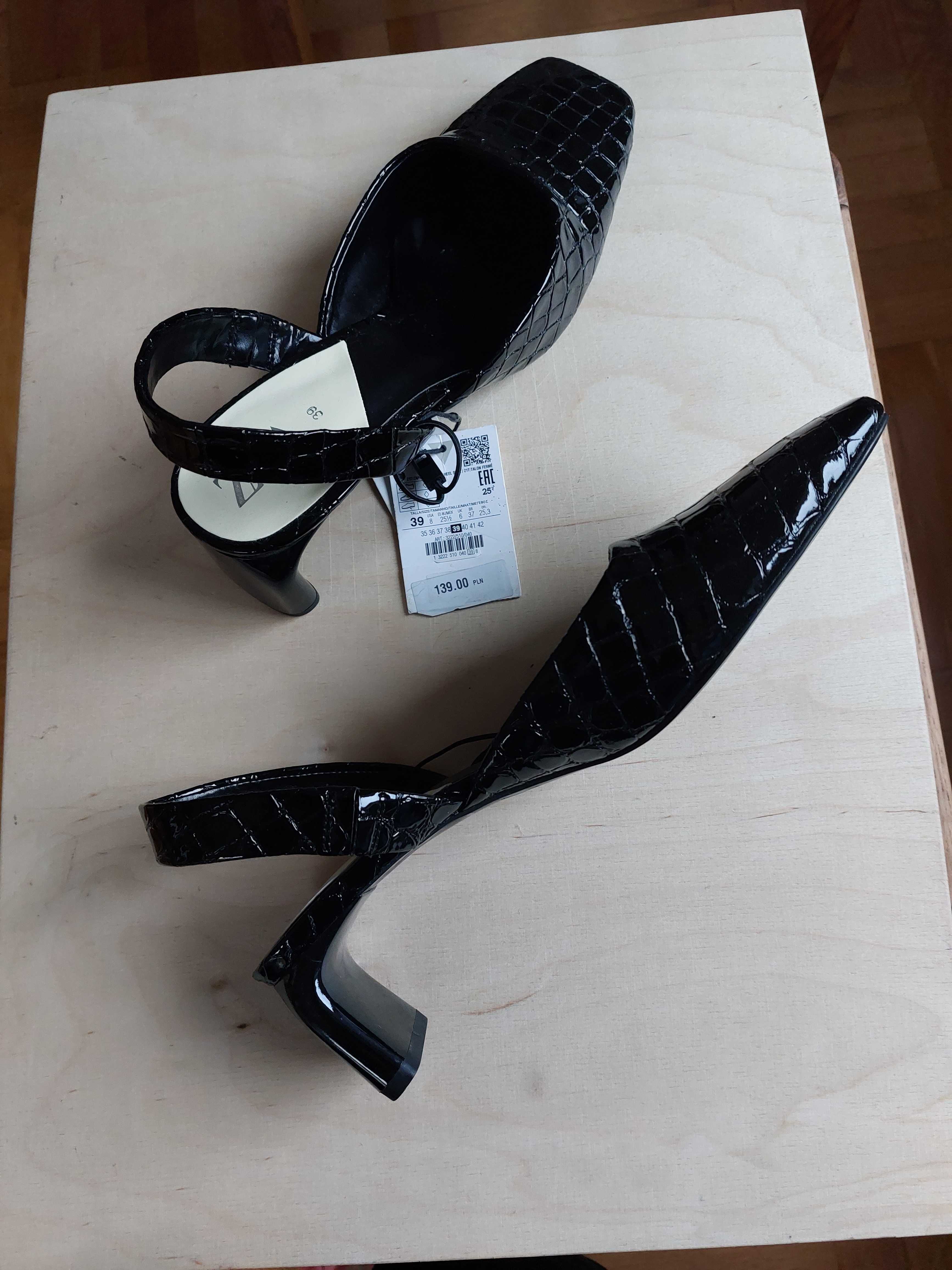 Czółenka czarne ZARA r. 39 NOWE