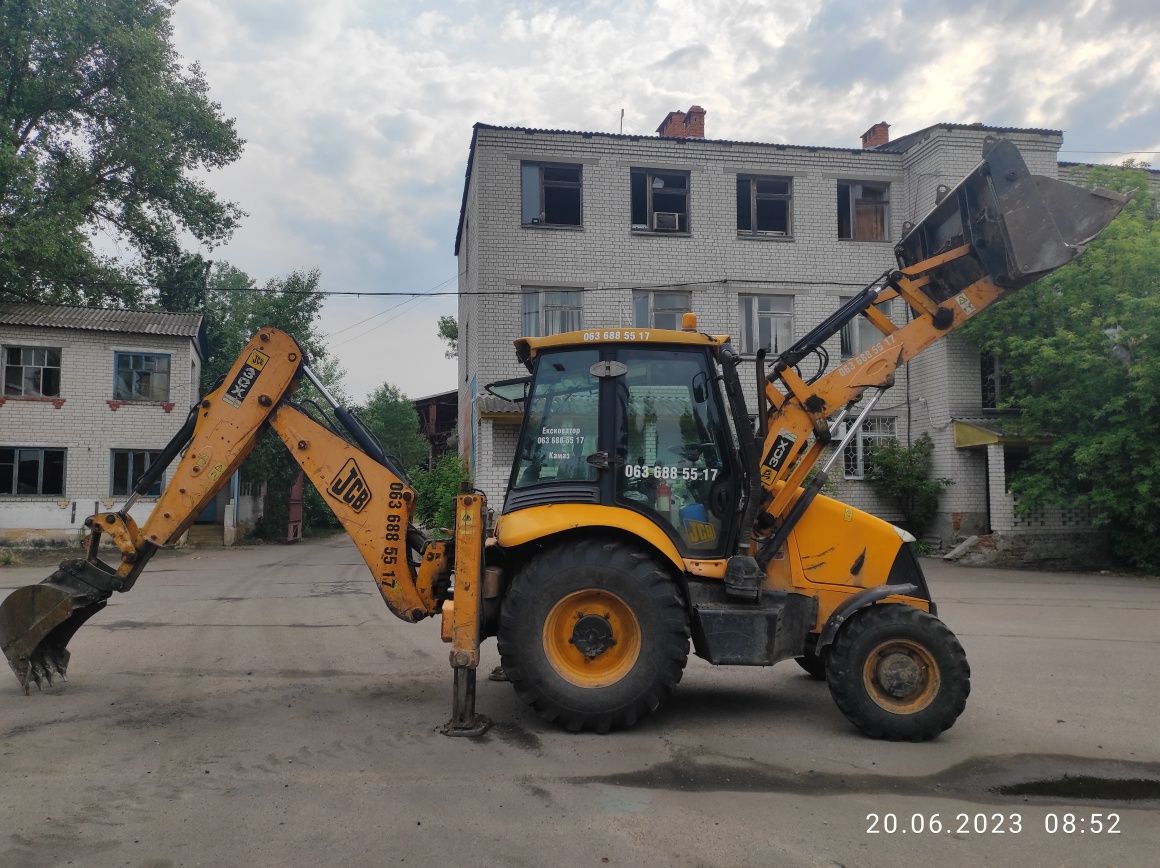 Услуги Экскаватора  Погрузчика JCB + Самосвалы+ Миксер