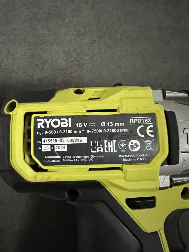 Акум. Ударний шуруповерт +імпакт Ryobi RPD18X, R18ID3