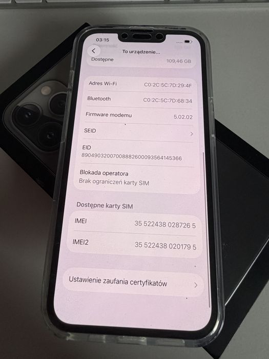 iPhone 13 Pro 128gb Grafit Idealny Bateria 95%