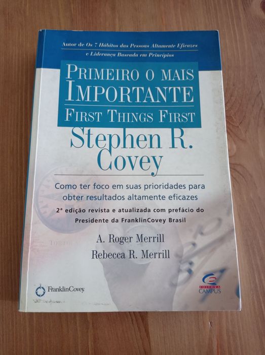 Primeiro o mais importante - Stephen Covey