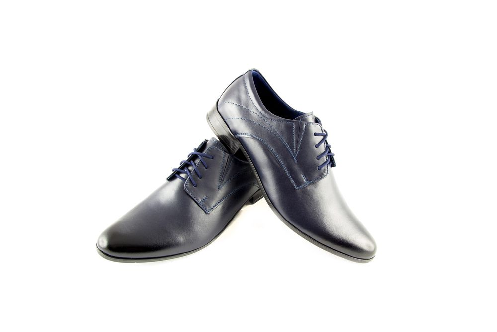 Eleganckie Skórzane Wizytowe Półbuty Męskie