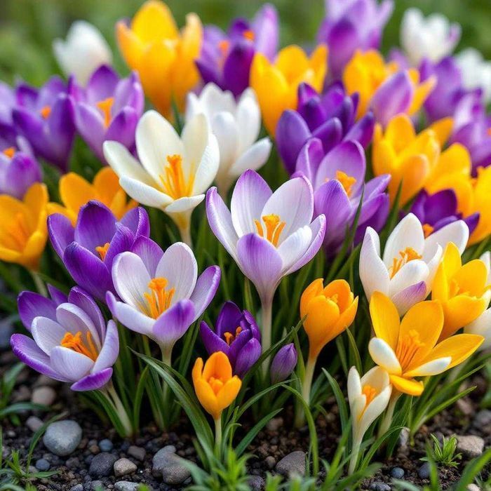 Cebulki KROKUSÓW mix kolorów KROKUS krokusy Kwiatów Kwiatowe