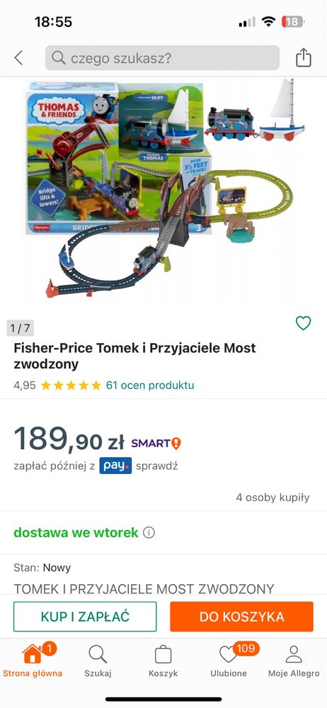 Fisher-Price Tomek i Przyjaciele Most zwodzony