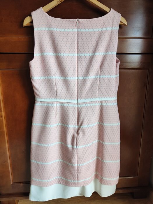 Sukienka damska 40 L Modello pudrowy róż wesele komunia chrzest imprez