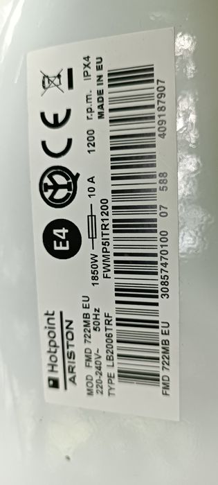 Części do pralki Hotpoint Ariston