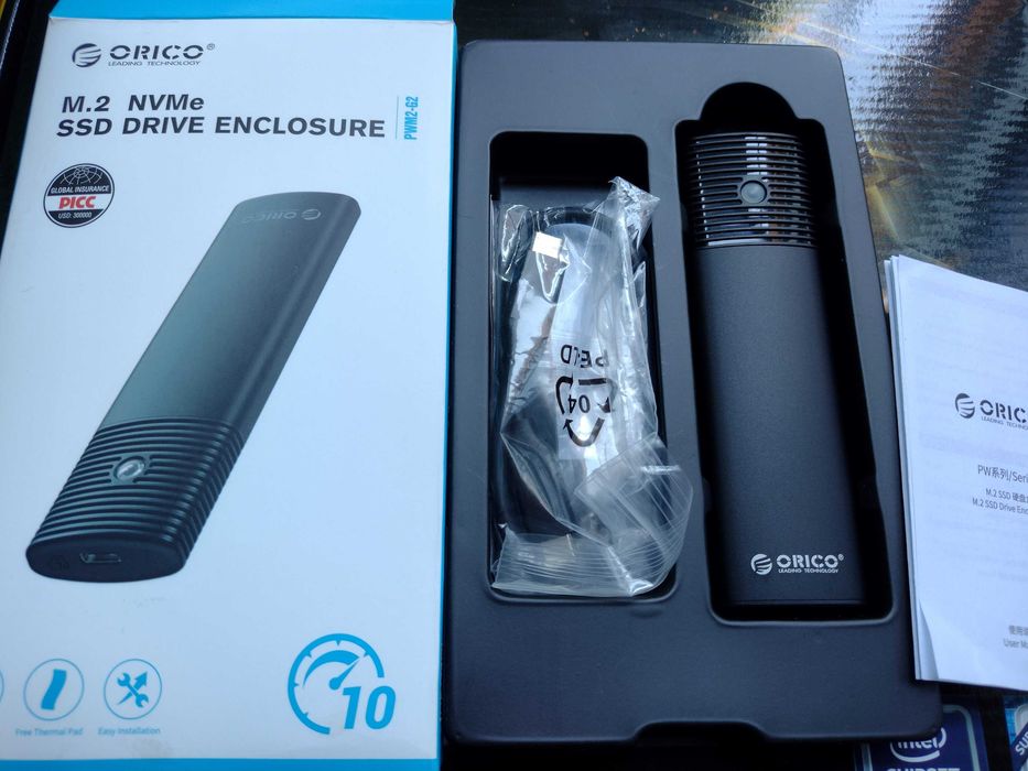 ORICO OBUDOWA M.2 NVME USB-C 10GBPS Zewnętrzna Kieszeń Na Dysk do 4TB