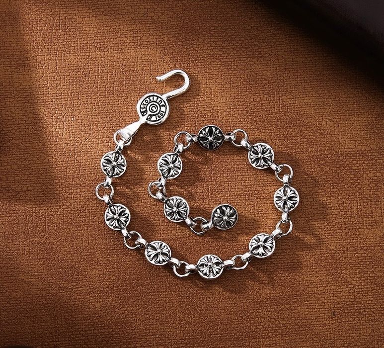 !Акція! Браслет Chrome Hearts | Срібний браслет на руку Хром Хартс