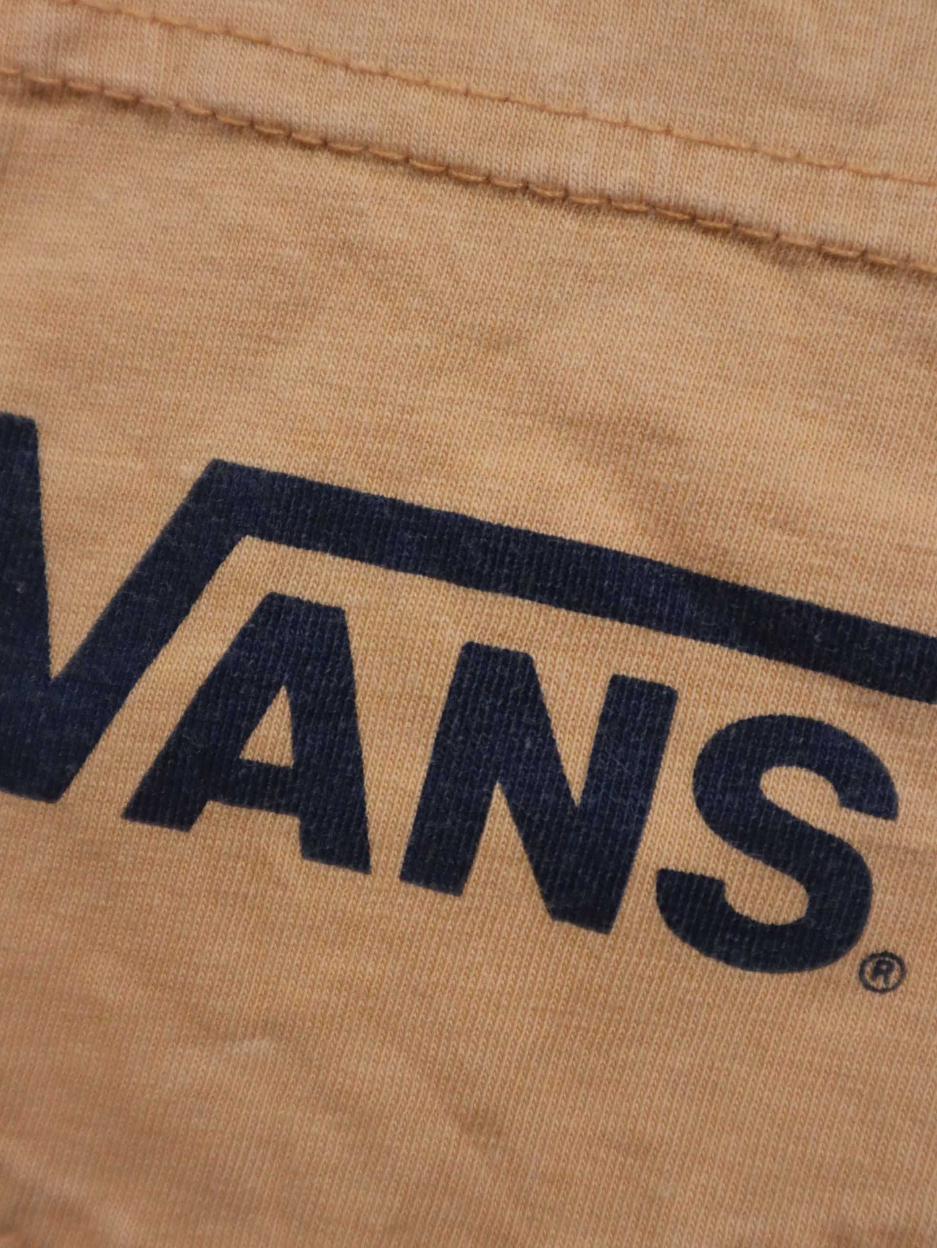 Vans Off the wall tshirt żółta koszulka z krótkim rękawem z czarnym