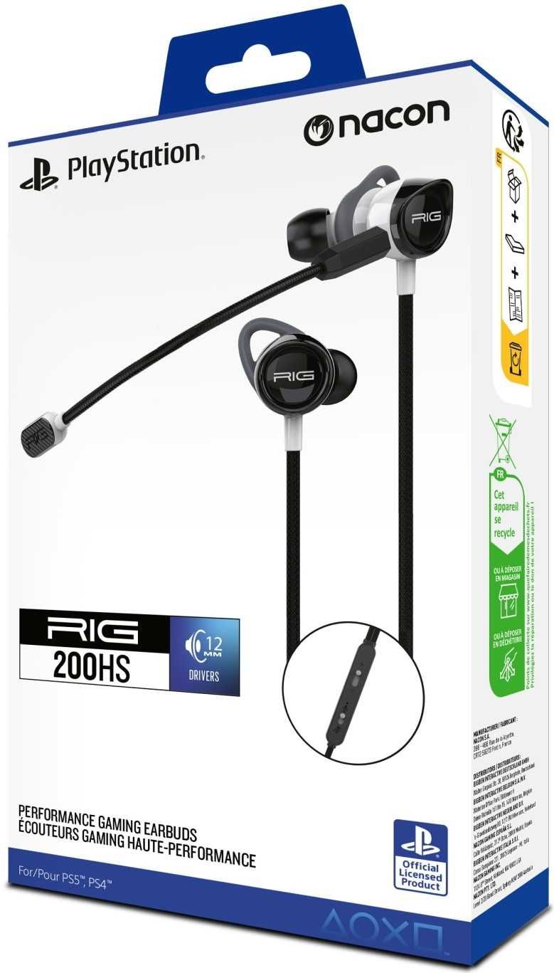 NACON RIG PS5 Słuchawki przewodowe EARBUDS RIG200HSW