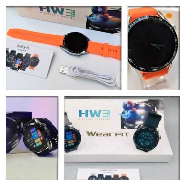 HW3 Pro Smartwatch com chamadas (Novo) Preto e branco