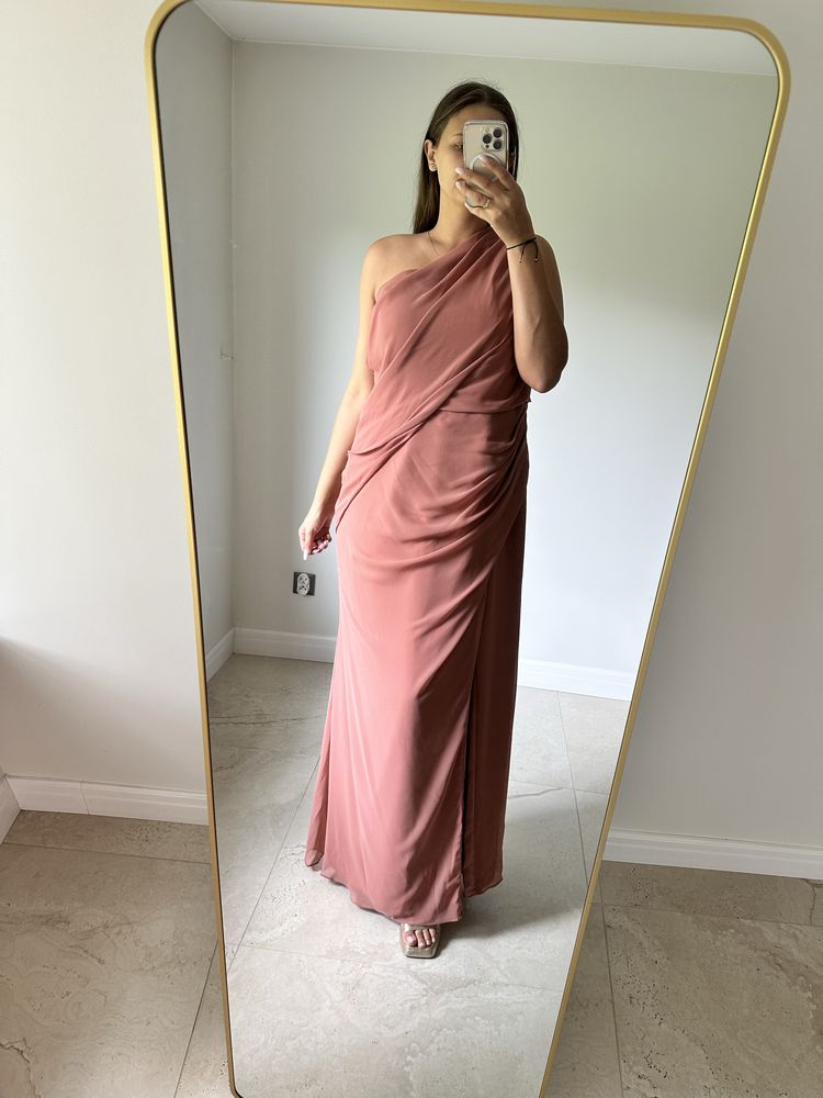 Sukienka na jedno ramię ASOS rozmiar 46 wesele ślub