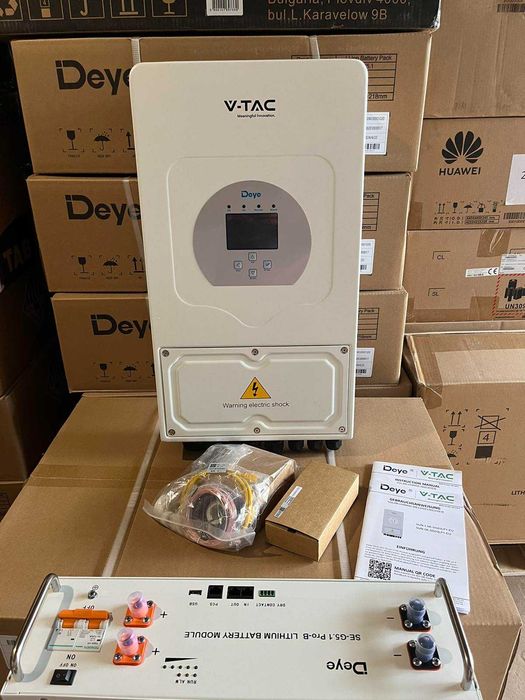 Комплект резервного живлення інвертор Deye SUN-5K батарея BOS-GM5.1