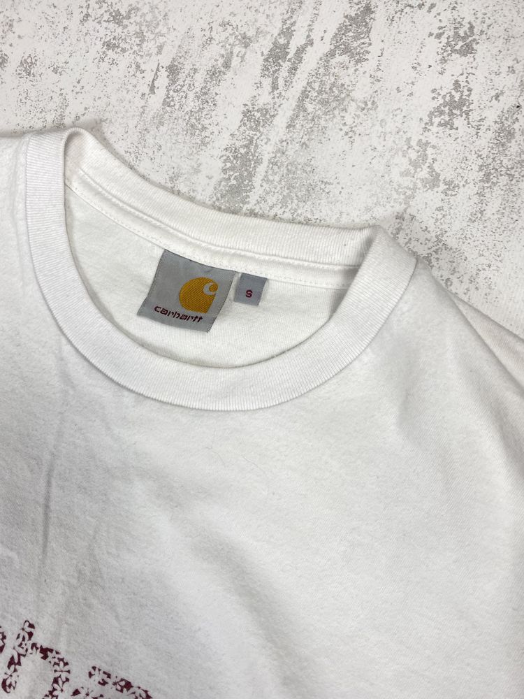 Біла футболка Carhartt з принтом логотипу