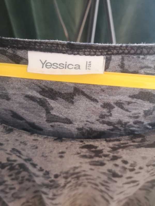 Yessica at C&A bluzka sukienka tunika szara pantera r. 52/54