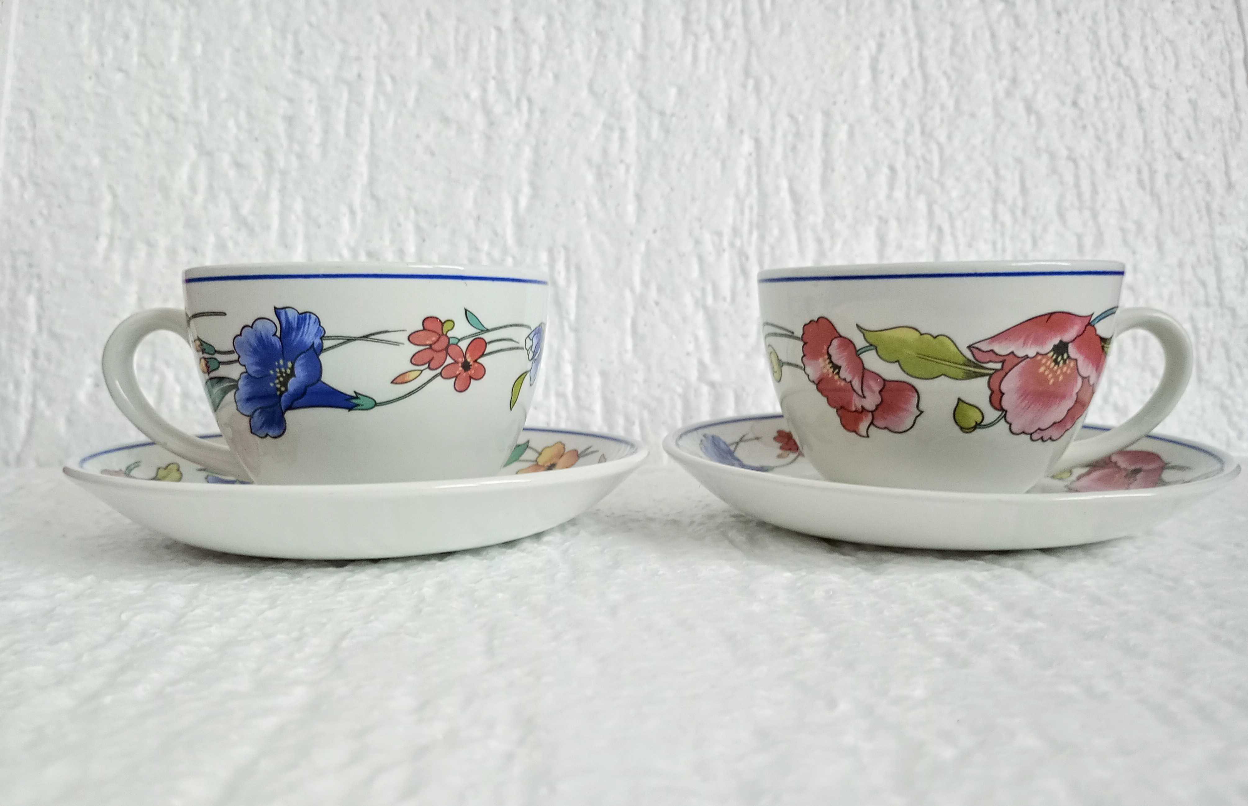 Dwie filiżanki z angielskiej porcelany, Alpine Meadow