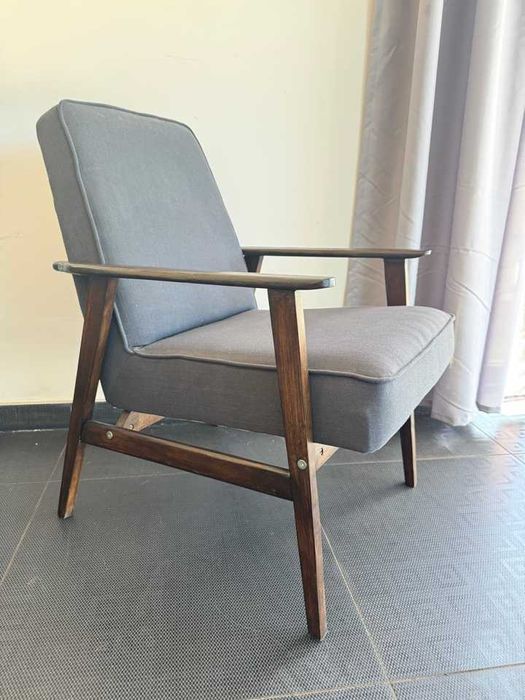 Fotel Lisek Śnieżnik PRL Design Odrestaurowany