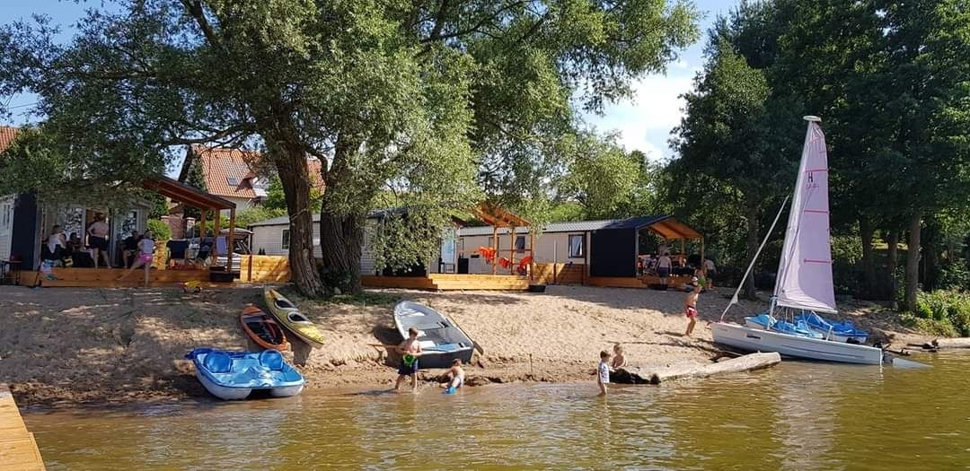 Domek 4os. nad jeziorem na plaży - Kruklanki- Mazury, Łabędzi brzeg