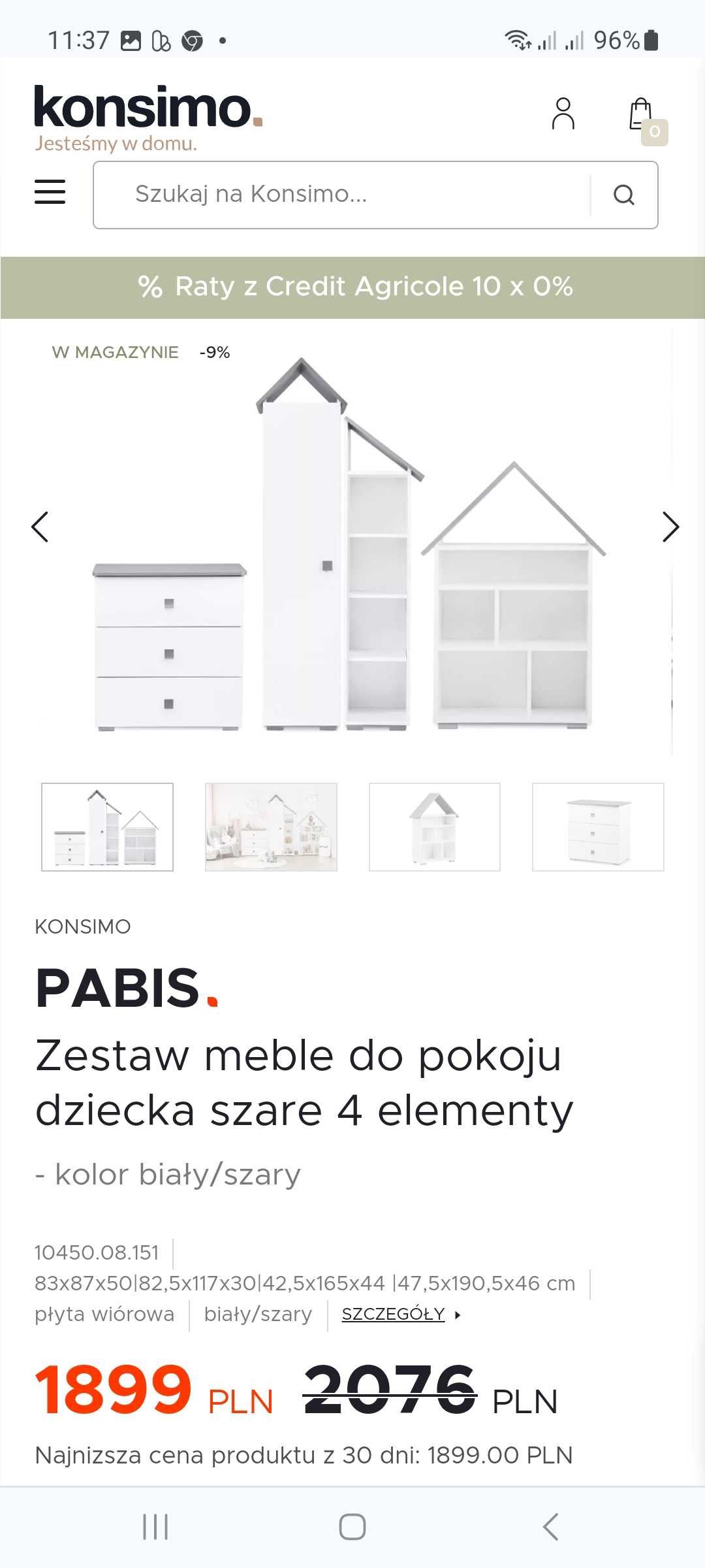 Zestaw mebli młodzieżowych Komoda Szafa Regał. Konsimo Pabis Stan bdb.