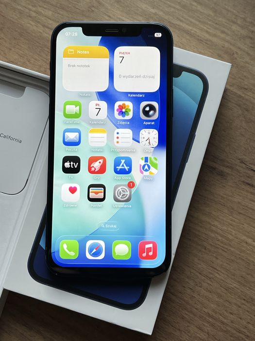 Apple Iphone 12 128Gb Blue |bateria 95%| zestaw + etui