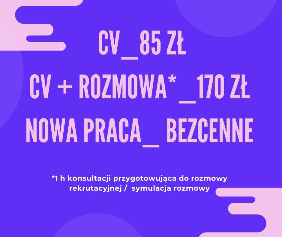 CV | Pisanie CV | List motywacyjny | Bezpłatna konsultacja ws. pracy