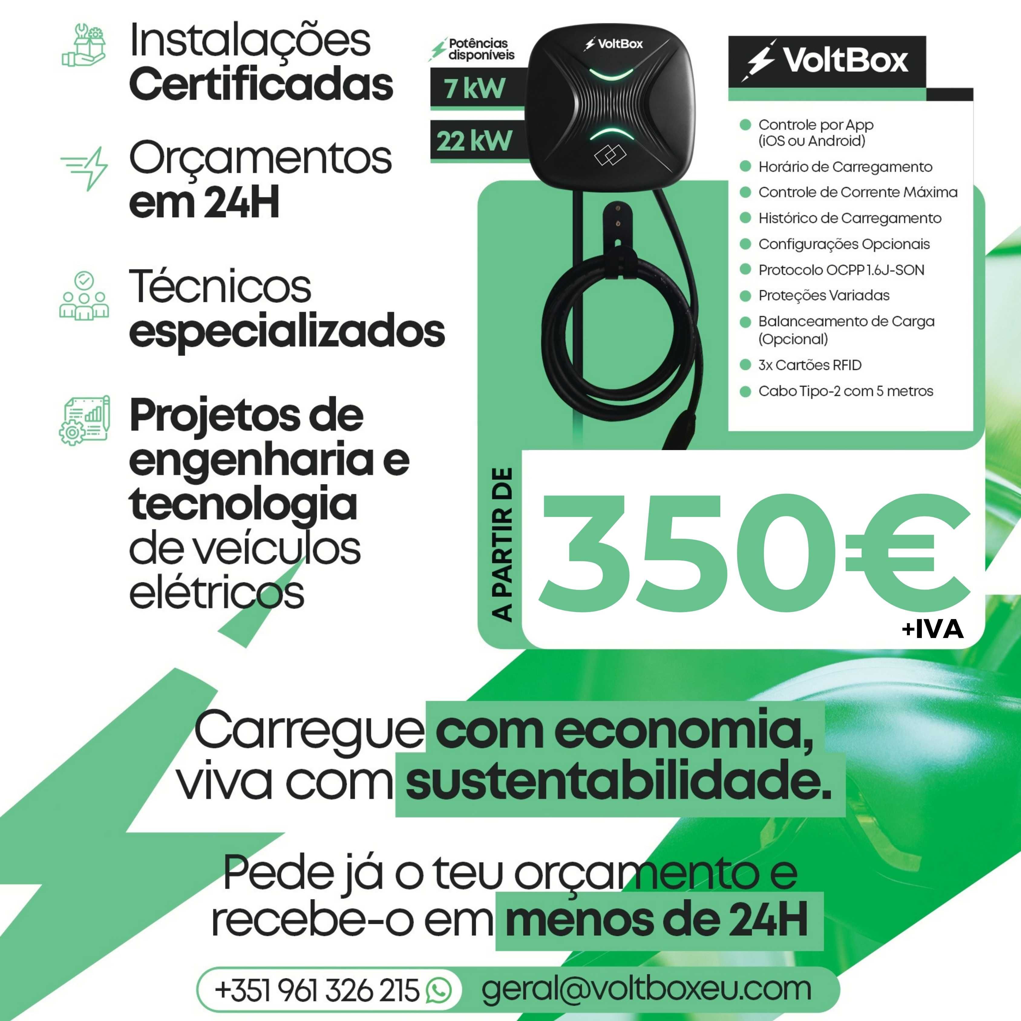 Wallbox Inteligente c/ Balanceamento de Carga Automático