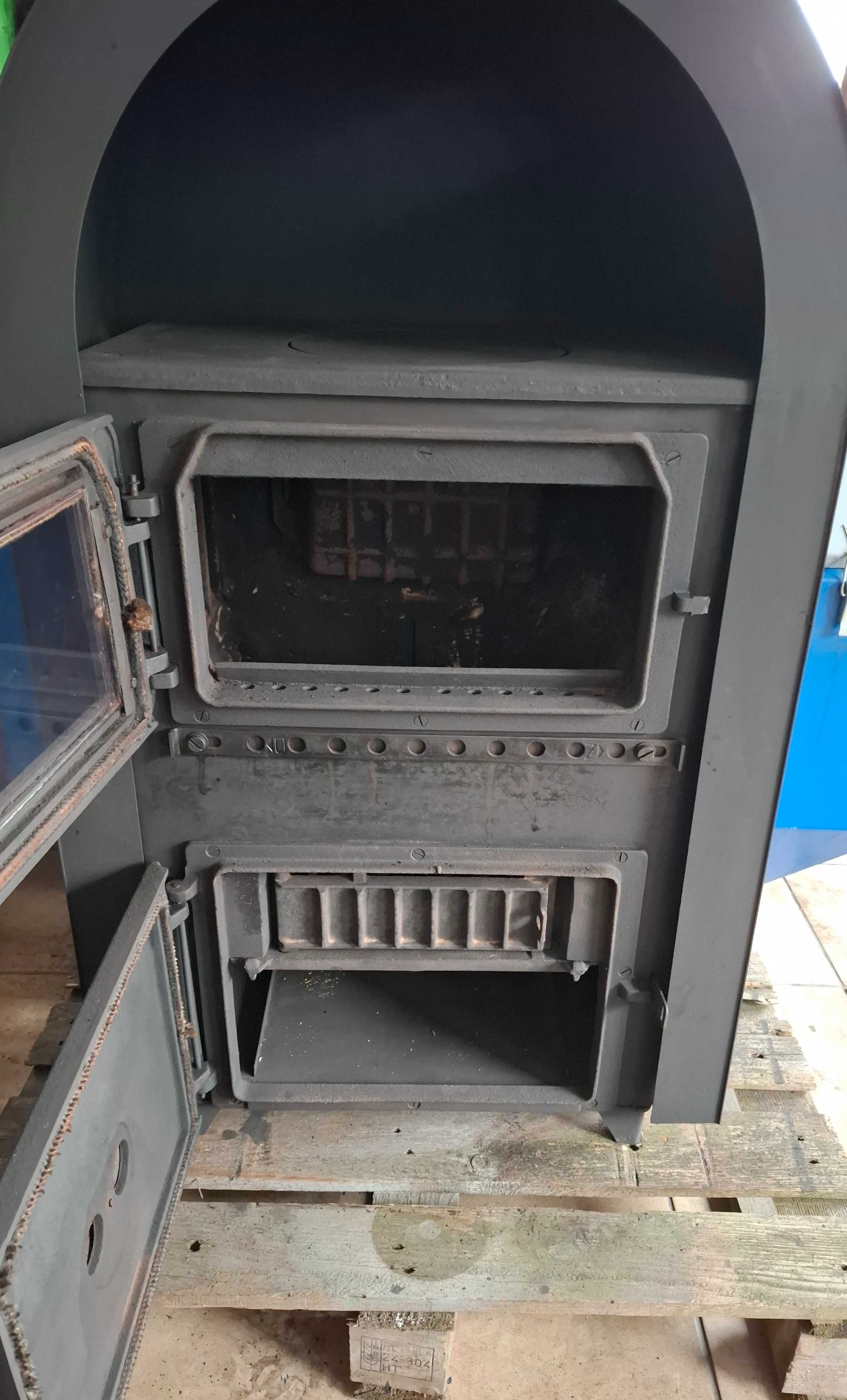 Koza kominek Wamsler wolnostojący 6 kW żeliwny piec szamot nowa szyba