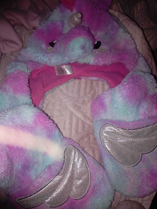 Czapka z szalikiem w kształcie jednorożca dla dziecka 104-128cm