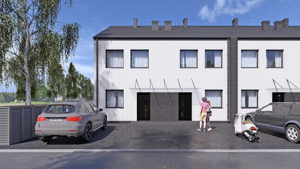 Niepołomice, 5 ostatnich segmentów, 79m2, 2 miejsca postojowe + ogród