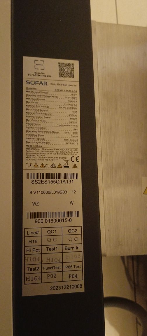 Inwerter Sofar 5.5KTLX-G3