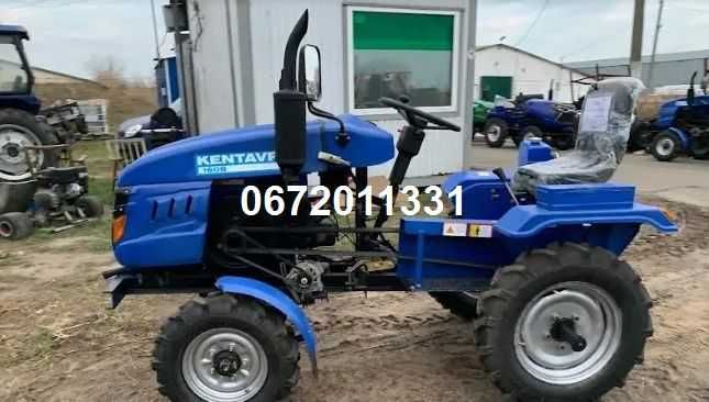 Трактор з фрезою і плугом KENTAVR 160 B Дводиск зчепл Доставка Кентавр