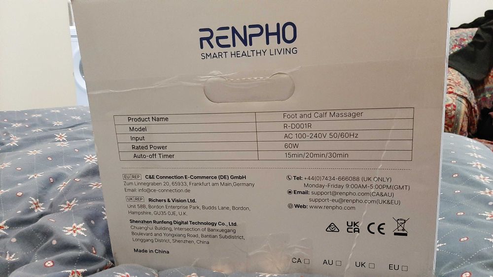 Massageador de pés e gêmeos