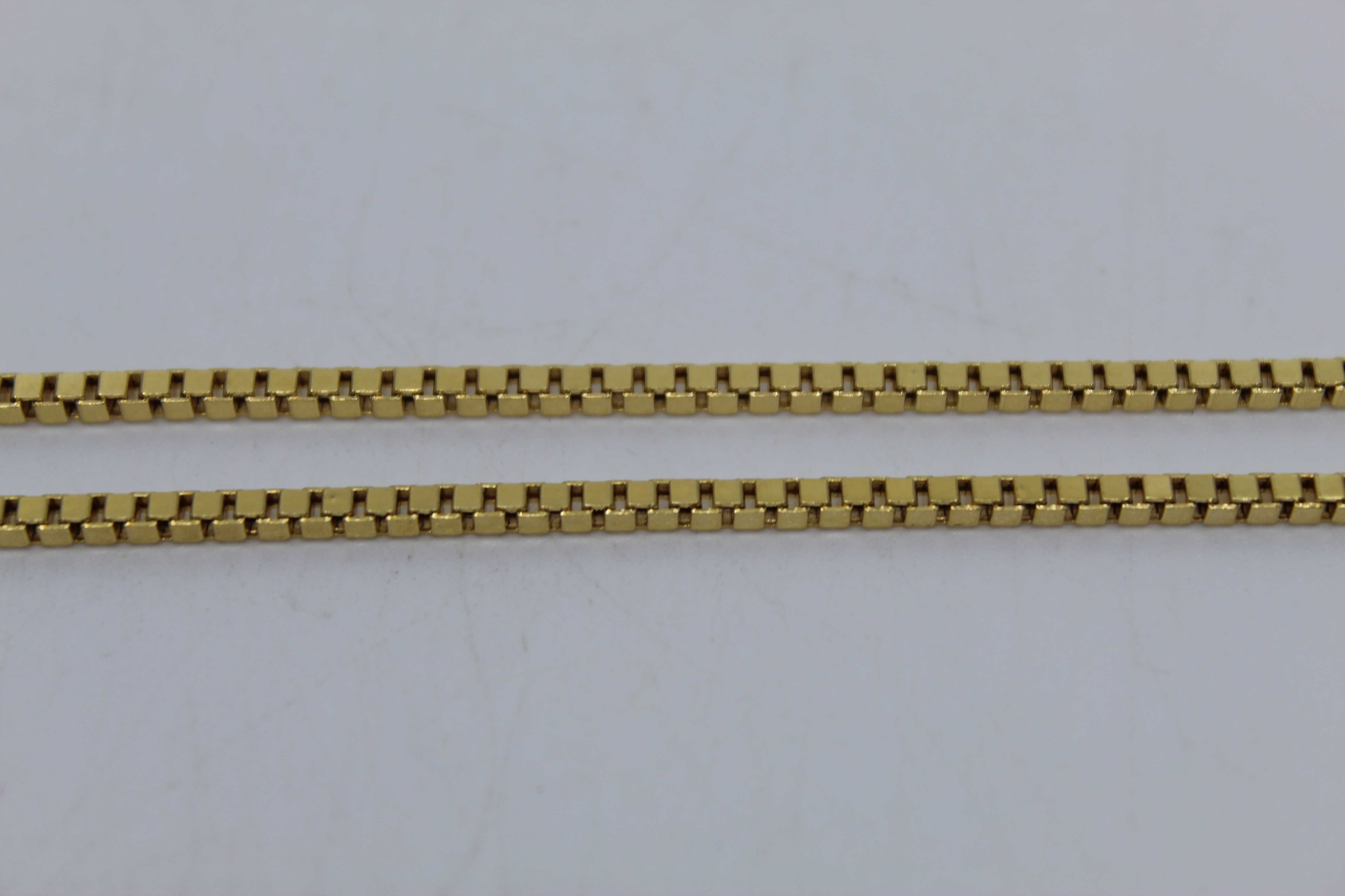 Złoto/Złoty łańcuszek 585 14K 6,91 gram 50cm Kostka Nowe Okazja