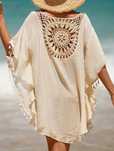 Narzutka plażowa sukienka tunika boho oversize