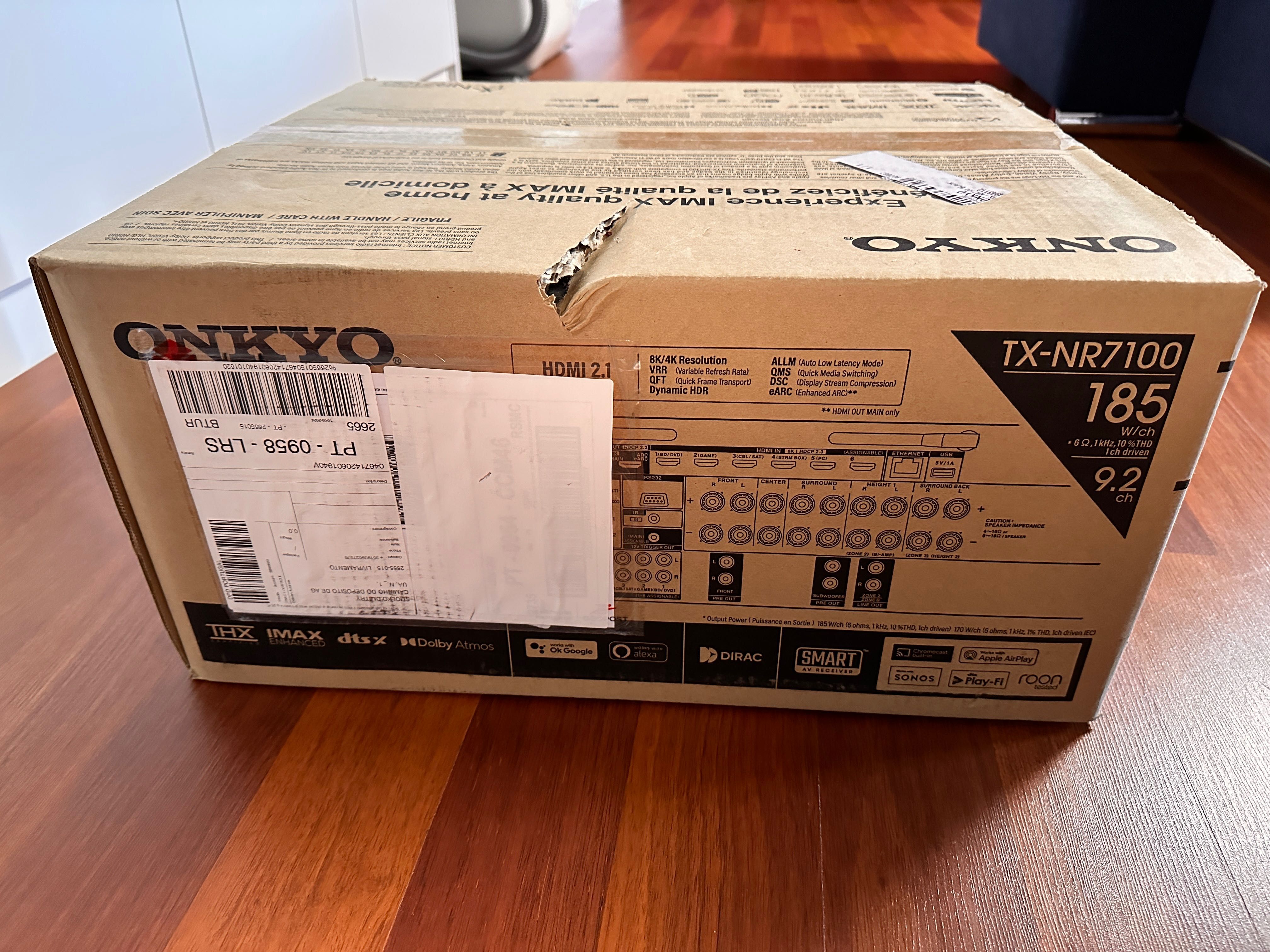Onkyo TX-NR7100 novo, caixa selado