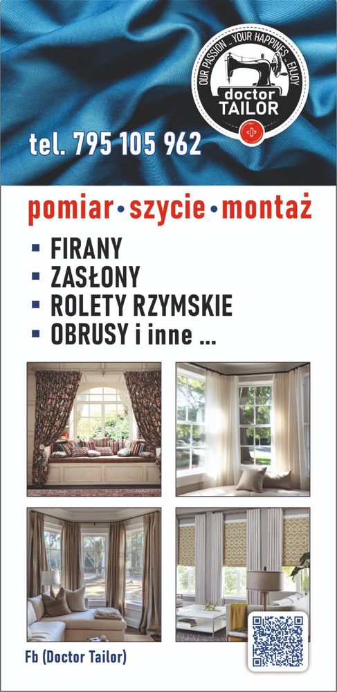 Szycie firan ,zasłon i rolet rzymskich