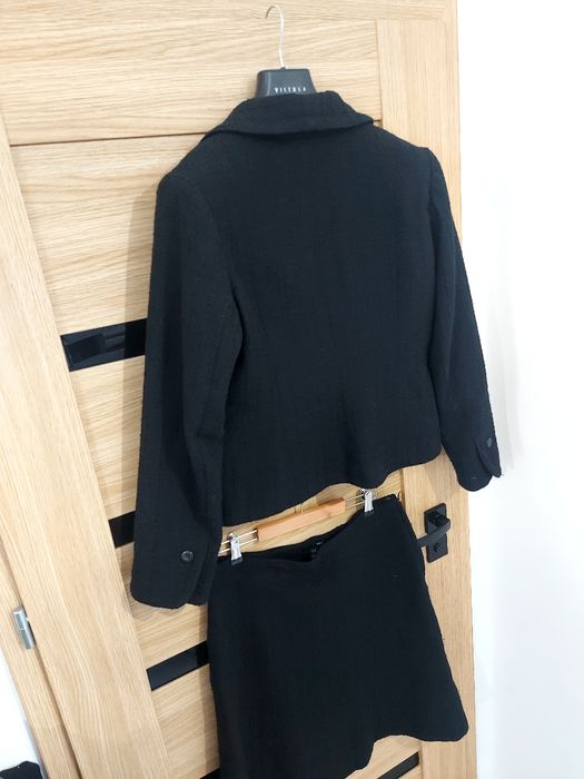 Modna stylowa elegancka garsonka tweedowa garnitur damski XL Reserved