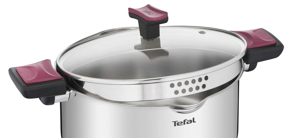 Каструля з кришкою Tefal Cook&Clip 22см 6.1л Кастрюля нержавейка Баняк