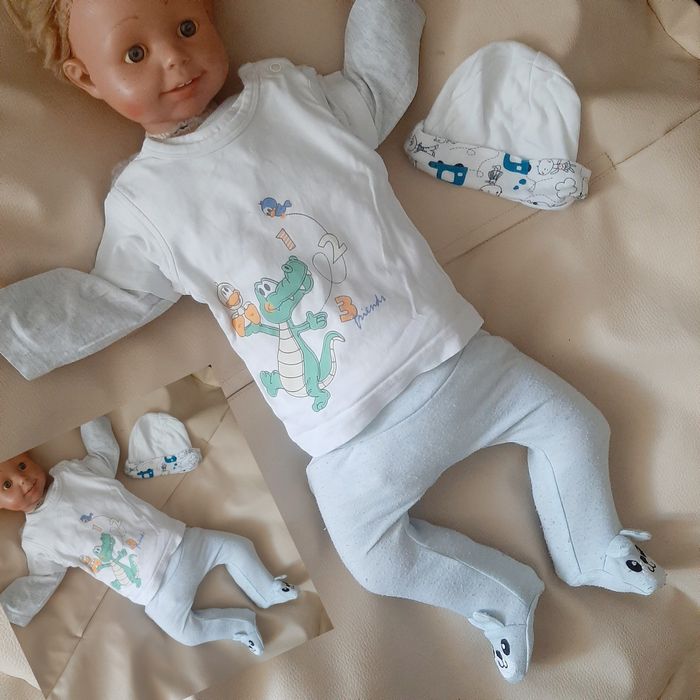 Zestaw roz 56/62 21 sztuk mega paka komplet dla chłopca wyprawka dres