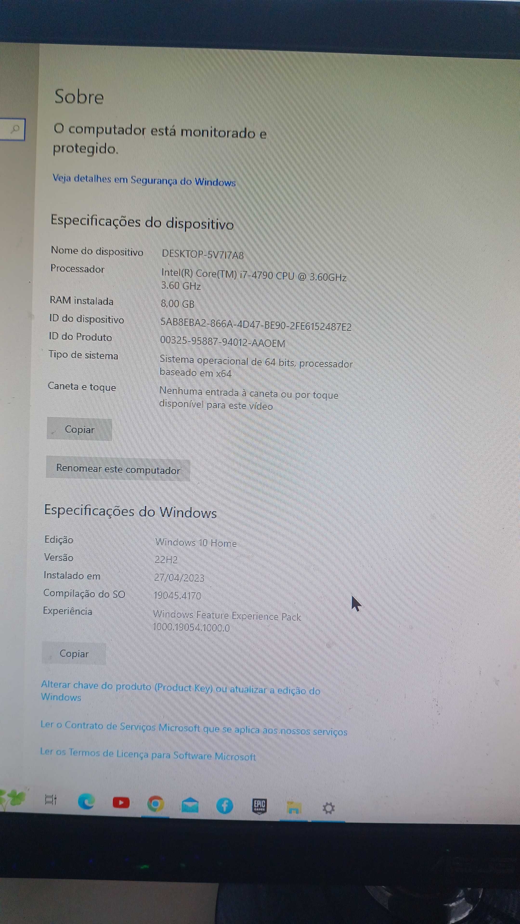 Pc gamer i7 completo