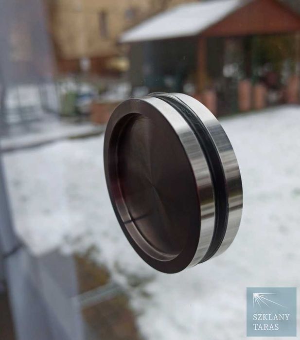 Uchwyt do drzwi szklanych przesuwnych stal nierdzewna komplet 2 szt.